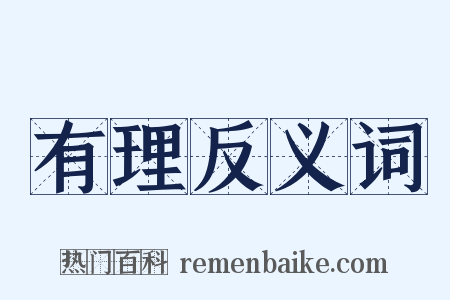 有理反义词是什么意思的图片